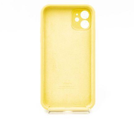 Силіконовий чохол Full Cover Square для iPhone 11 yellow Full Camera