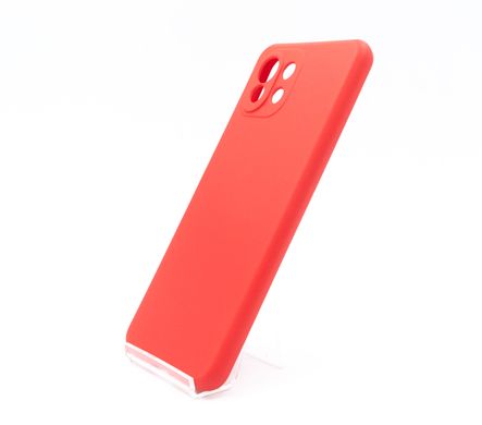 Силіконовий чохол SMTT для Xiaomi Mi 11 Lite / 11 Lite 5G NE Red Full Camera з мікрофіброю