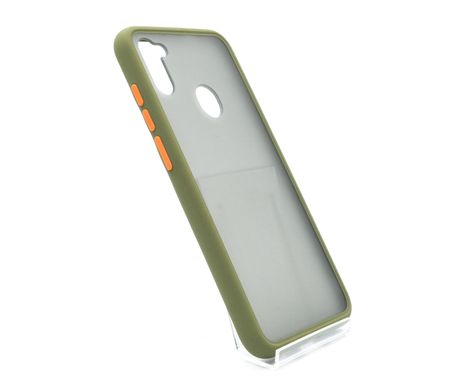 Чохол 2 в 1 Matte Color для Samsung A11 green/orange