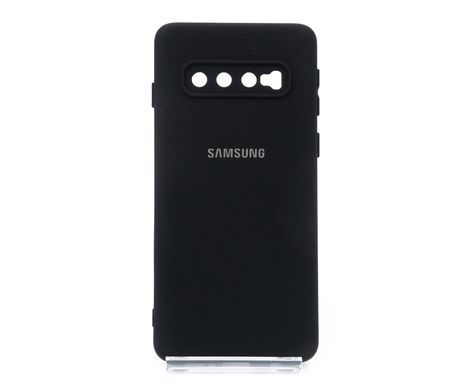 Силіконовий чохол Full Cover для Samsung S10 black My color Full Camera
