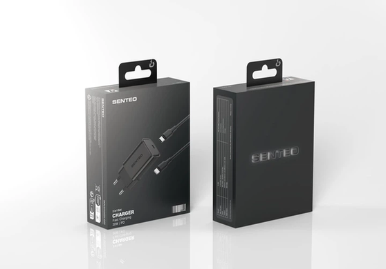 МЗП Senteo S-06L USB-C PD 20W (СЕ сертифікат) Type-C to Lightning black