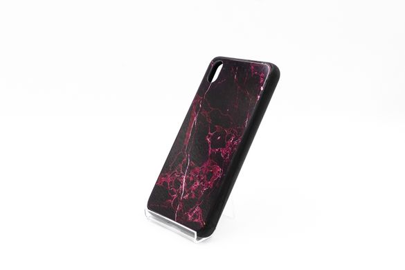 Чохол TPU+Glass Luxury Marble для Xiaomi Redmi 7A marsala