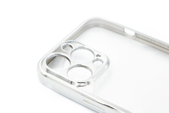 Силіконовий чохол Сlear для iPhone 13 Pro Max silver Full Camera з глянсовою окантовкою