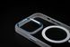 Чохол Clear MagSafe Color Metal Frame для iPhone 14 Pro Max blue silver