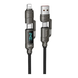 Кабель Hoco U152 PD3.1 240W 4in1 USB/Type-C to Lightning/Type-C Led Display 1.2m black
