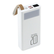 Power bank Ridea RP-D20L+ Phoenix20+ PD/QC 3.0 20W digital display+lamp 20000 mAh white