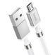 USB кабель HOCO U91 Magic magnetic micro 2.4A/1m White
