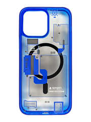 Силіконовий чохол Spigen MagSafe Diagram для IPhone 15 Pro Max blue