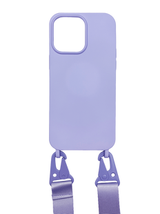 Силиконовый чехол Strap для iPhone 13 Pro lilac