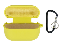 Чохол for AirPods Pro силіконовий bright yellow з мікрофіброю