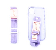 Чохол Handfree для iPhone 11 (6.1") purple з кольоровим ремінцем