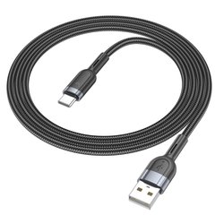 USB кабель HOCO U117 Grand Intelligent power-off cargng data cable Type-C 3A/1,2m black