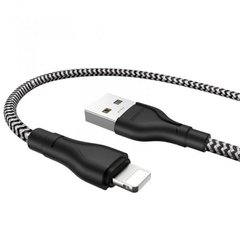 USB кабель Borofone BX39 Beneficial Lightning 2.4A/1m black/white