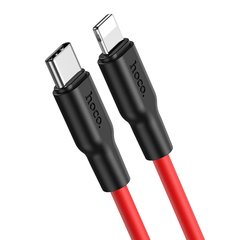 USB кабель Hoco X21 Plus silicone PD 20W Type-C to Lightning black/red