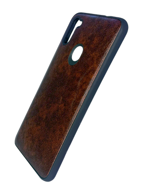Чохол 2 в1 Шкіра + силікон для Samsung M11 dark brown Lava
