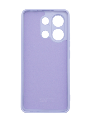 Силиконовый чехол SMTT для Xiaomi Redmi Note 13 4G lilac Full Camera с микрофиброй