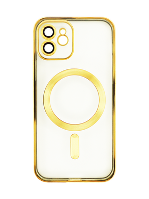 Чохол TPU Metallic with Magsafe для iPhone 12 gold Full Camera