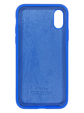 Силіконовий чохол Full Cover для iPhone X/XS royal blue(capri blue)