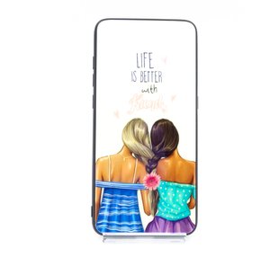 Накладка Glass+TPU girls для Xiaomi Mi9 Life is better