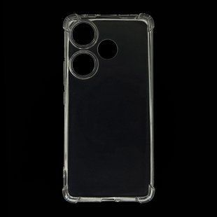 Силиконовый чехол Clear WXD HQ для Xiaomi Poco F6/Redmi Note 13 Turbo 0.8mm Full Camera противоударный