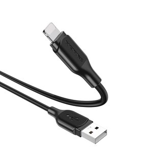 USB кабель Borofone BX42 Silicone Lightning 2.4A 1m black