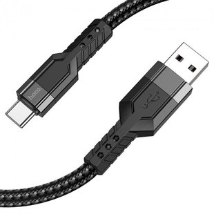 USB кабель Hoco U110 charging data cable Type-C/2,4A/1,2m Black