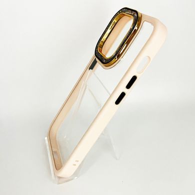 Чехол Swarovski для iPhone 15 pink sand