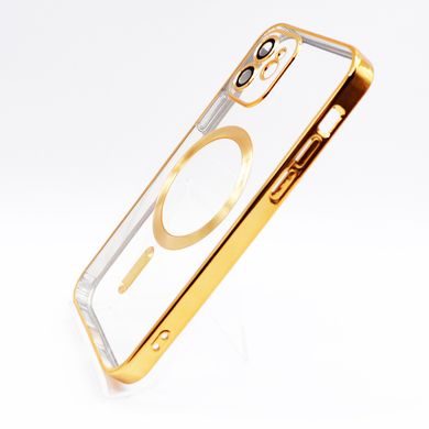 Чохол TPU Metallic with Magsafe для iPhone 12 gold Full Camera