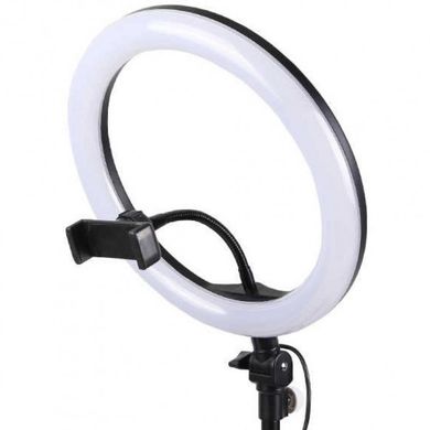 Кільцева світлодіодна Led лампа для Селфі K316 зі стійкою і подвійним тримачем чорний