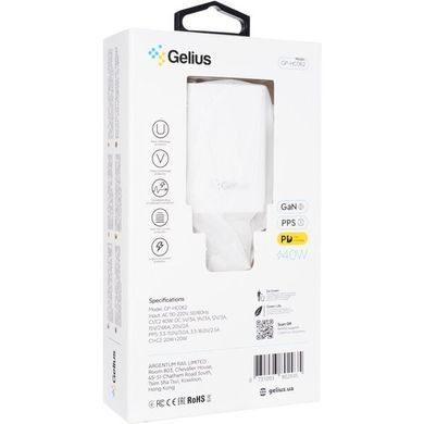 Сетевое зарядное устройство Gelius Dos GP-HC062 40W 2Type-C white