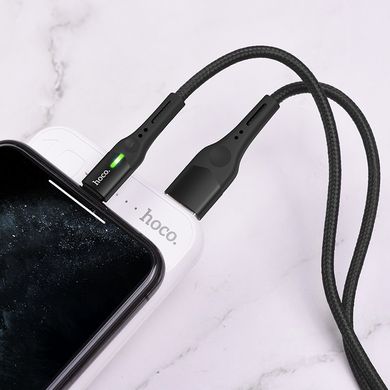 USB кабель HOCO S24 Celestial Lightning 2.4A 1.2m LED black