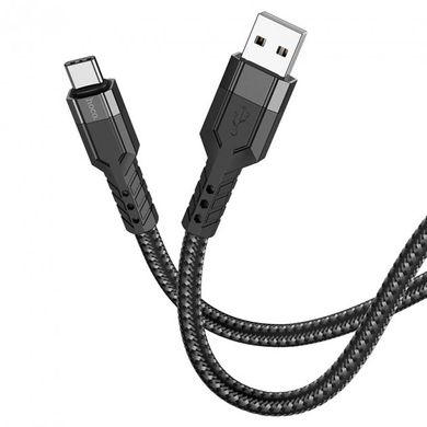 USB кабель Hoco U110 charging data cable Type-C/2,4A/1,2m Black
