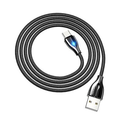 USB кабель HOCO U88 Amazing colors Type-C 3A/1.2m Fast charging Led black