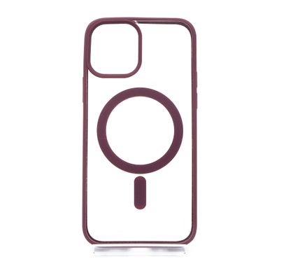 Чохол Color+MagSafe для iPhone 12/12 Pro clear/marsala