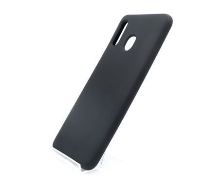 Силиконовый чехол Full Cover для Samsung A20/A30 black без logo