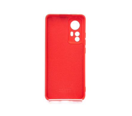 Силіконовий чохол SMTT для Xiaomi Mi 12 / 12X red Full Camera з мікрофіброю