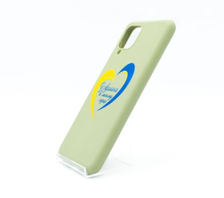 Силіконовий чохол MyPrint для Samsung A22 4G/M22 4G Україна в моєму серці, Candy, фісташковий