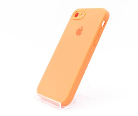 Силиконовый чехол Full Cover Square для iPhone 7/8 papaya Camera Protective