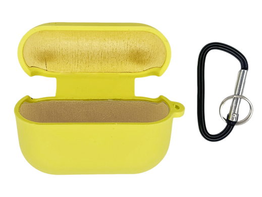 Чохол for AirPods Pro силіконовий bright yellow з мікрофіброю