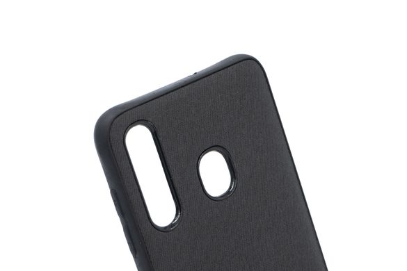 Чехол замш карман для Samsung A20/A30 black