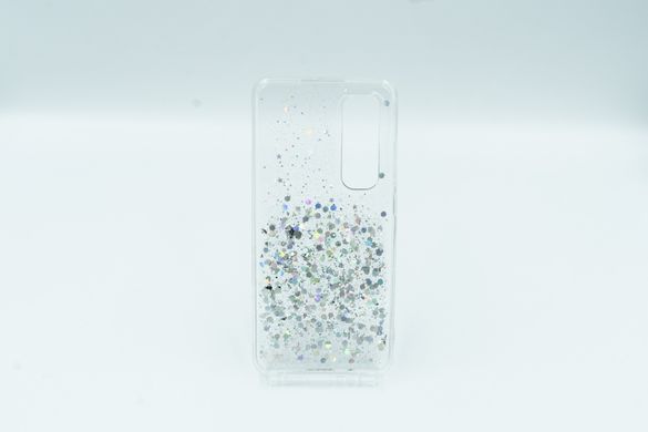Накладка TPU Star Glitter для Xiaomi Mi Note 10 Lite Clear блискітки