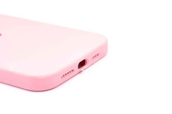 Силіконовий чохол Full Cover для iPhone 13 Pro Max light pink Full Camera