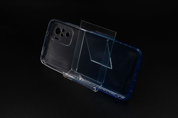 Силиконовый чехол Gradient Design для Xiaomi Redmi Note 10/Note 10S white/ blue 0.5mm