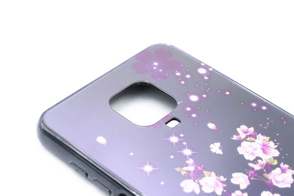 TPU+Glass чехол Fantasy для Xiaomi Redmi Note 9S с глянцевыми торцами цветение