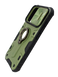 TPU+PC чохол Nillkin Camshield Armor для iPhone 15 Pro green шторка/захист камери