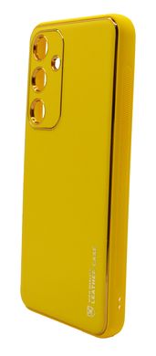 Чехол кожа Xshield для Samsung S24 yellow Full Camera