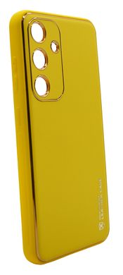 Чехол кожа Xshield для Samsung S24 yellow Full Camera