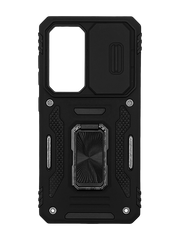 Чохол Camshield Army Ring для Samsung S24 black протиударний шторка/захист камери
