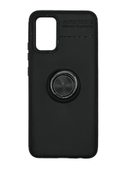 Накладка TPU Deen ColorRing для Samsung A02S black/black під магнітний тримач