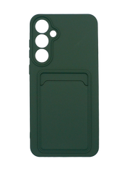 Силиконовый чехол WAVE Colorful Pocket для Samsung A55 dark green Full Camera